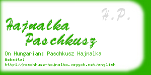 hajnalka paschkusz business card